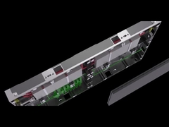 Внутренние алюминиевые шкафы 640*360*48 мм для модулей экрана с светодиодом 320*180 мм