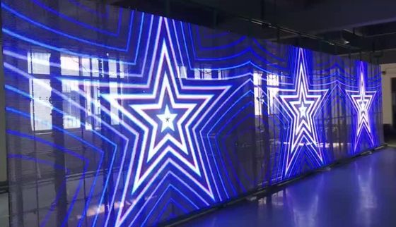 Longda 3840Hz Скорость обновления 5000cd/m2 Яркость 1R1G1B LED Состав Прозрачное стекло LED-экран для аренды или постоянной установки