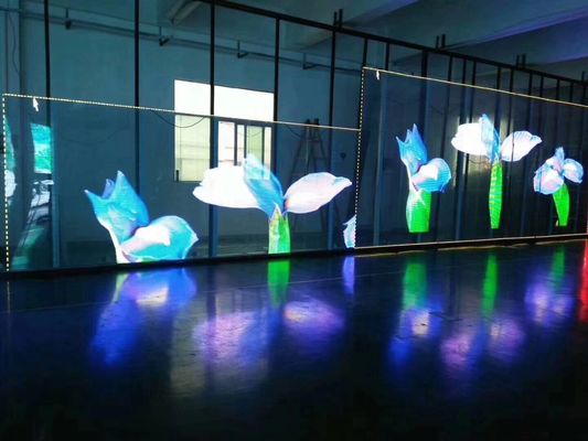 Высокопрозрачный светодиодный экран из прозрачного стекла с широким углом обзора и низким энергопотреблением для внутреннего и наружного использования