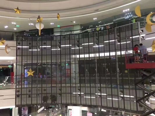 Высокопрозрачный светодиодный экран из прозрачного стекла с широким углом обзора и низким энергопотреблением для внутреннего и наружного использования