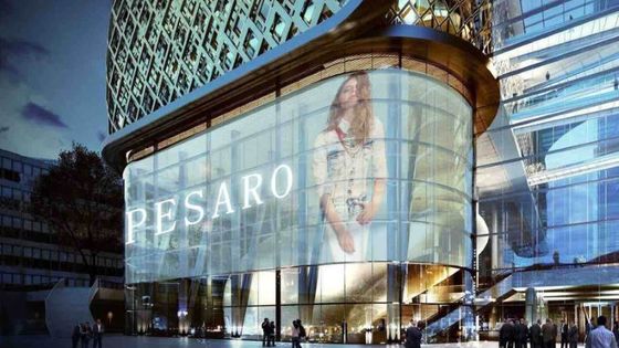 Прозрачный светодиодный экран 3м*2.5м для витрин магазинов и окон-штор