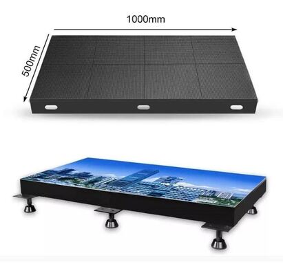 Led Dance Floor Display 500*1000mm Cabinet Waterproof Anti-wear Interactive For Wedding Party