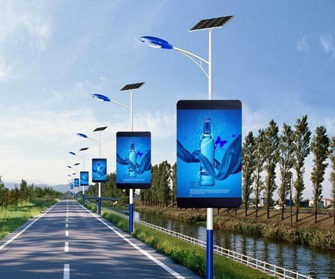 Наружные светодиодные видеостены P10 Одностоечные дисплеи SMD3535 1R1G1B