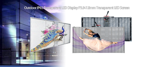 ² дисплея 1000cd/m окна экранирующей сетки СИД стекла P10.4mm 50*12.5cm прозрачное