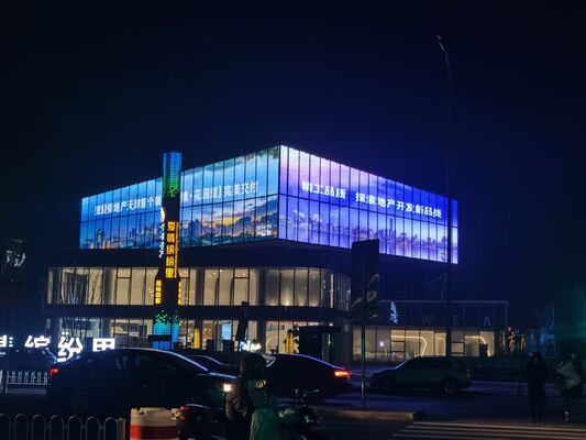 Высокая яркость полноцветный светодиодный прозрачный экран с индивидуальным размером для внутреннего и наружного использования