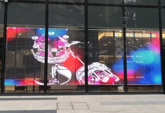 220W/ Окно экрана сетки СИД M2 прозрачное на открытом воздухе стеклянное показывает 5000nits 7.8mm